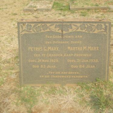 MARX Petrus G. -1929 &amp; Martha M. -1938