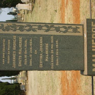 MALHERBE Johannes Andreas Smuts 1858-1924 &amp; Gertina Johanna KOCK 1859-1936
