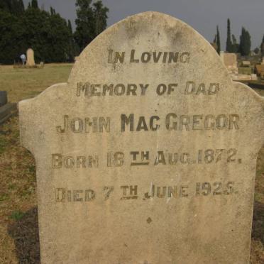 MACGREGOR John 1872-1925