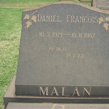 MALAN Daniël Francois 1921-1967