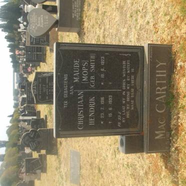 MacCARTHY Christiaan Hendrik 1916-1993