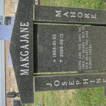 MAKGAJANE Josephine Mahore 1968-2009