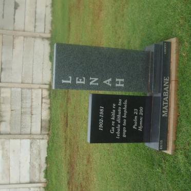 MATABANE Lenah 1902-1981