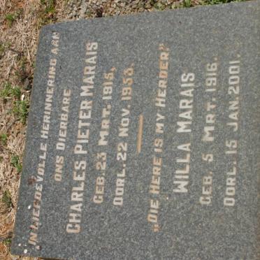 MARAIS Charles Pieter 1915-1953 &amp; Willa 1916-2001