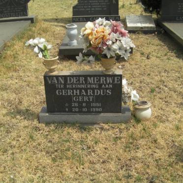 MERWE Gerhardus, van der 1951-1990