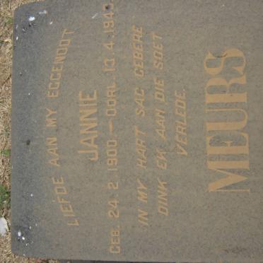 MEURS Jannie 1900-1949