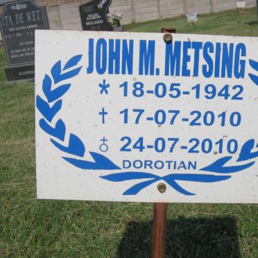 METSING John M. 1942-2010