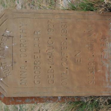 MEYER Susara Johanna 1907-1907 :: GROBBELAAR Anna Dorothy 1927-1931