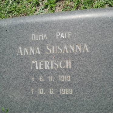 MERTSCH Anna Susanna 1919-1988