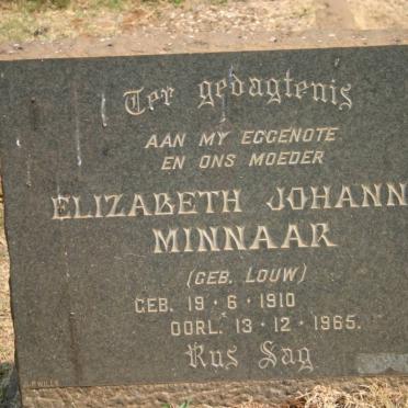 MINNAAR Elizabeth Johanna nee LOUW 1910-1965
