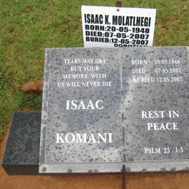 MOLATLHEGI Isaac Komani 1948-2007