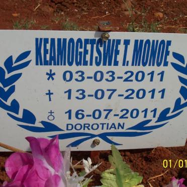 MONOE Keamogetswe T. 2011-2011