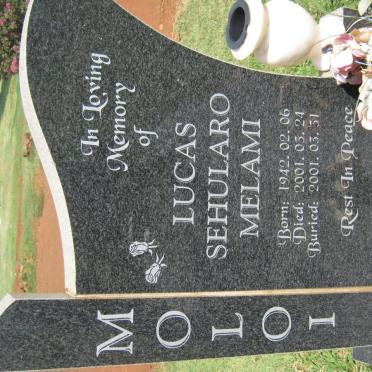 MOLOI Lucas Sehularo Melami 1942-2001