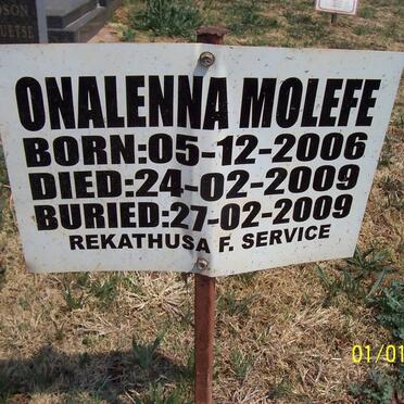 MOLEFE Onalenna 2006-2009