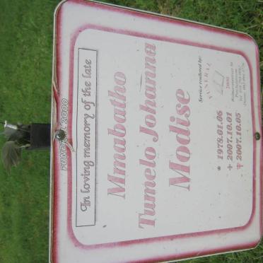 MODISE Mmabatho Tumelo Johanna 1978-2007