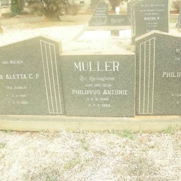 MÜLLER Philip Antonie 1909-1974 &amp; Ella Aletta C.P. JOUBERT 1919-1989 :: MÜLLER Philippus Antonie 1946-1982