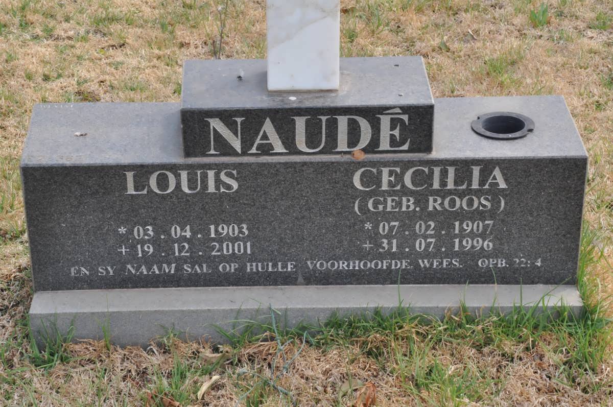 NAUDÉ Louis 1903-2001 &amp; Cecilia ROOS 1907-1996