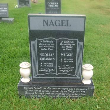 NAGEL Nicolaas Johannes 1930-2005 &amp; Maggie 1933-2009