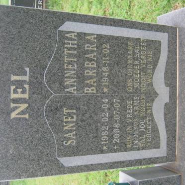 NEL Anettha Barbara 1948- :: NEL Sanet 1982-2008 