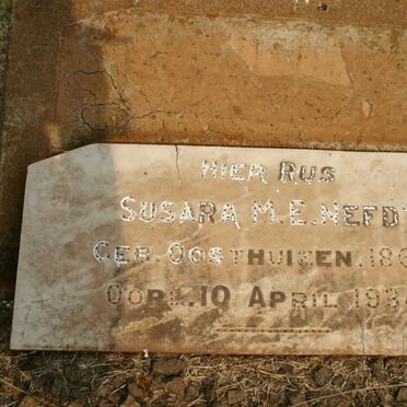 NEFDT Susara M.E. nee OOSTHUIZEN 1869-1934
