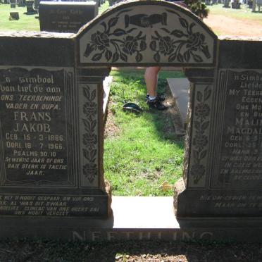 NEETHLING Frans Jakob 1886-1966 &amp; Malinda Magdalena 1893-1963