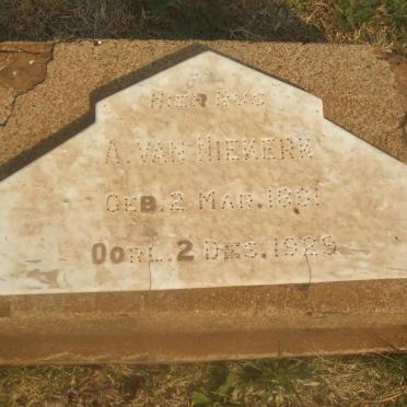 NIEKERK A., van 1891-1929