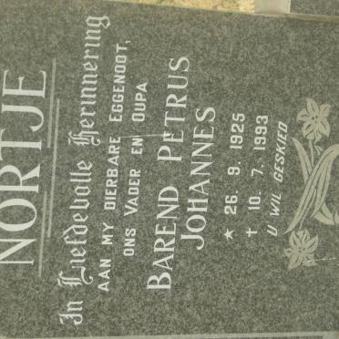 NORTJE Barend Petrus Johannes 1925-1993