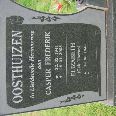 OOSTHUIZEN Casper Frederik 1941-2008 &amp; Elizabeth THERON 1948-