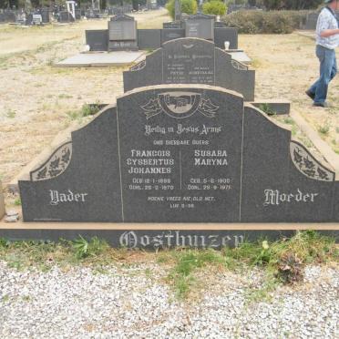 OOSTHUIZEN Francois Gysbertus Johannes 1898-1970 &amp; Susara Maryna 1900-1971