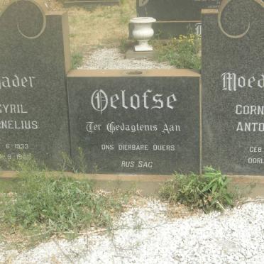 OELOFSE Cyril Cornelius 1933-1968 &amp; Cornelia Antoinette 1939-1968