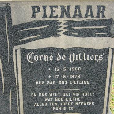 PIENAAR Corné de Villiers 1968-1978