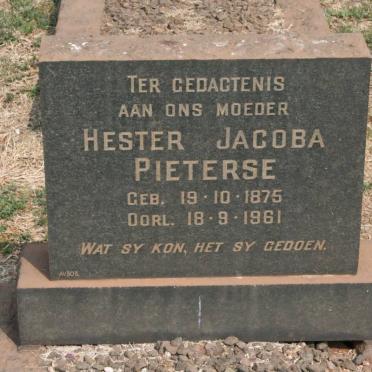 PIETERSE Hester Jacoba 1875-1961