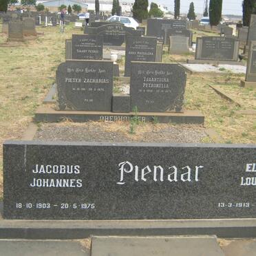 PIENAAR Jacobus Johannes 1903-1975 &amp; Elma Louisa 1913-2009