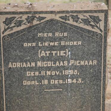 PIENAAR Adriaan Nicolaas 1895-1945
