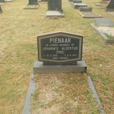PIENAAR Johannes Albertus 1909-1977