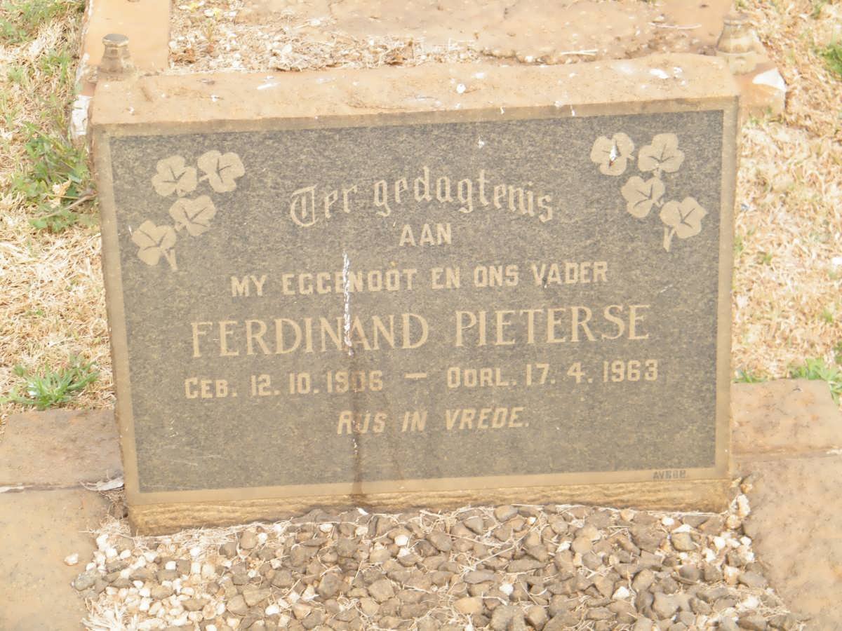 PIETERSE Ferdinand 1906-1963