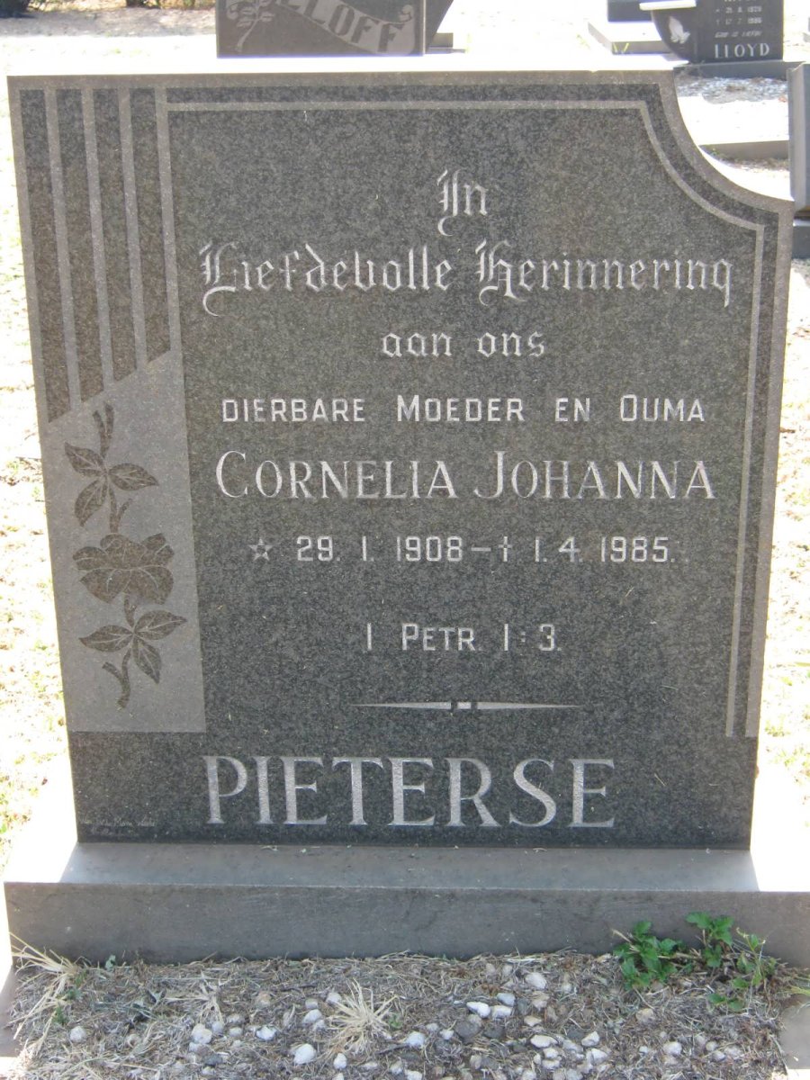 PIETERSE Cornelia Johanna 1908-1985