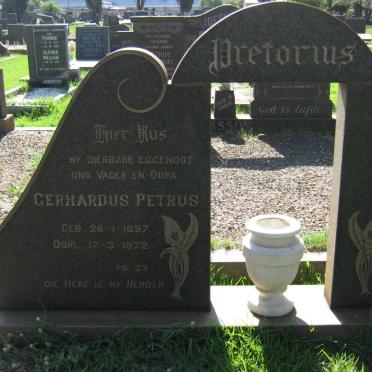 PRETORIUS Gerhardus Petrus 1897-1972