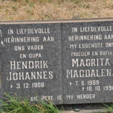 PREEZ Hendrik Johannes, du 1908-1992 &amp; Magrita Magdalena 1909-1990