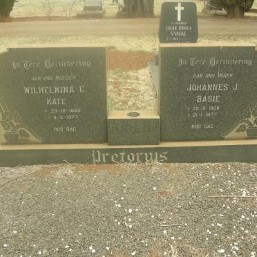 PRETORUIS Johannes J. 1908-1977 &amp; Wilhelmina C. 1889-1977