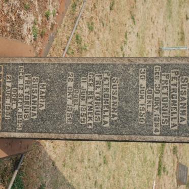 PRETORIUS Susanna Petronella nee REYNEKE 1859-1956:: PRETORIUS Maria Susanna 1883-1981:: PRETORIUS Susanna Petronella 1884-1950 