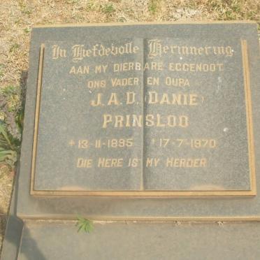 PRINSLOO Jan Adriaan Daniel 1895-1970