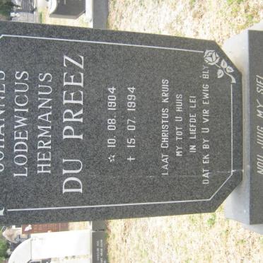 PREEZ Johannes Lodewicus Hermanus, du 1904-1994