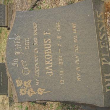 PLESSIS Jacobus F., du 1903-1964