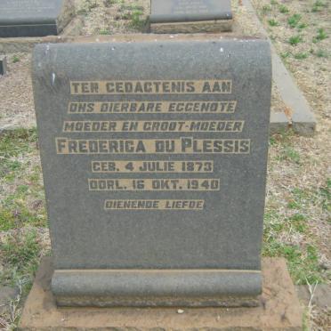 PLESSIS Frederica, du 1873-1940