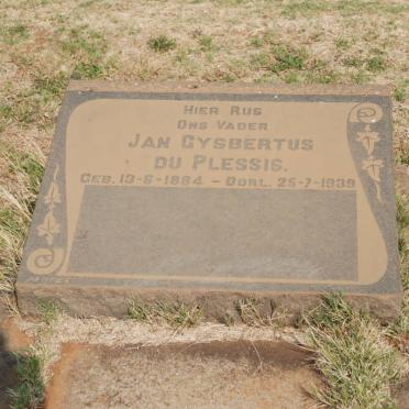 PLESSIS Jan Gysbertus, du 1884-1939