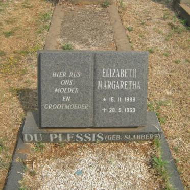 PLESSIS Elizabeth Margaretha, du nee SLABBERT 1886-1953
