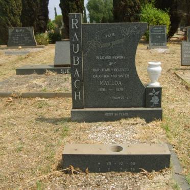RAUBACH Matilda 1950-1978
