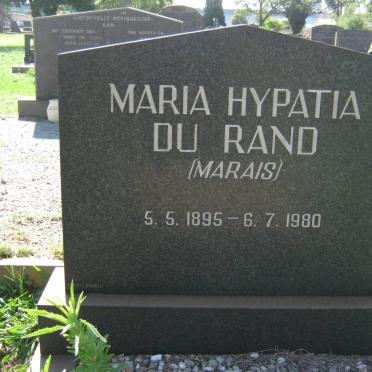 RAND Maria Hypatia, du nee MARAIS 1895-1980