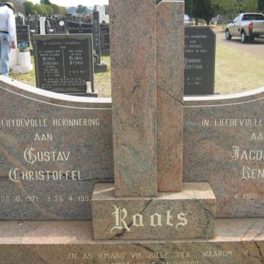 RAATS Jacques René 1966-1993 :: RAATS Gustav Christoffel 1971-1993